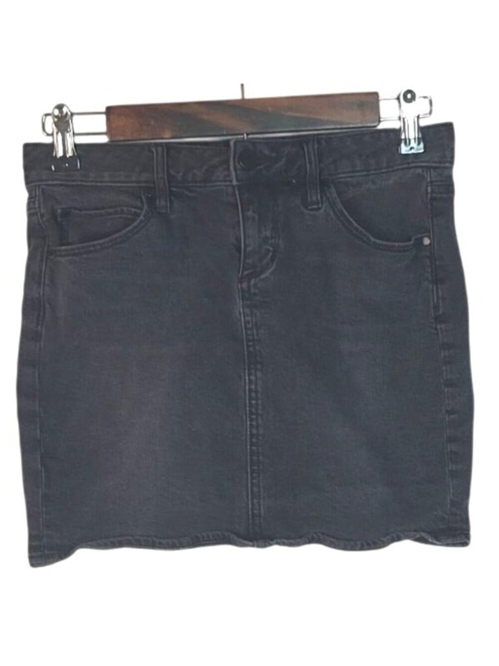 Anthropologie Articles of Society Women's Stacy Black Denim Jean Mini Skirt 24